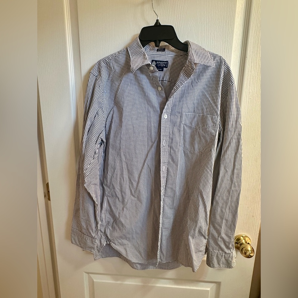 J.Crew Men’s Haberdashery Shirt Size Large 16-16 1/2 Cotton Button Down